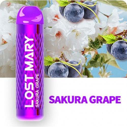 Электронная сигарета LOST MARY 3000 Sakura Grape (Лост Мэри 3000 Сакура Виноград)